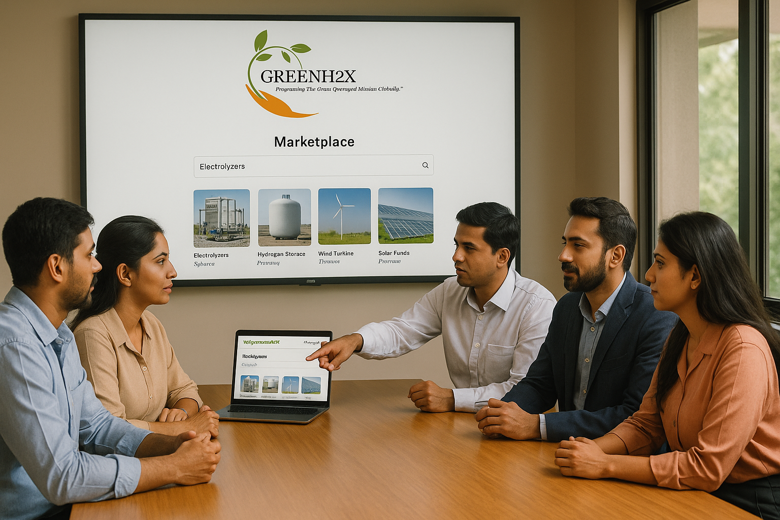 Green hydrogen marketplace connecting stakeholders